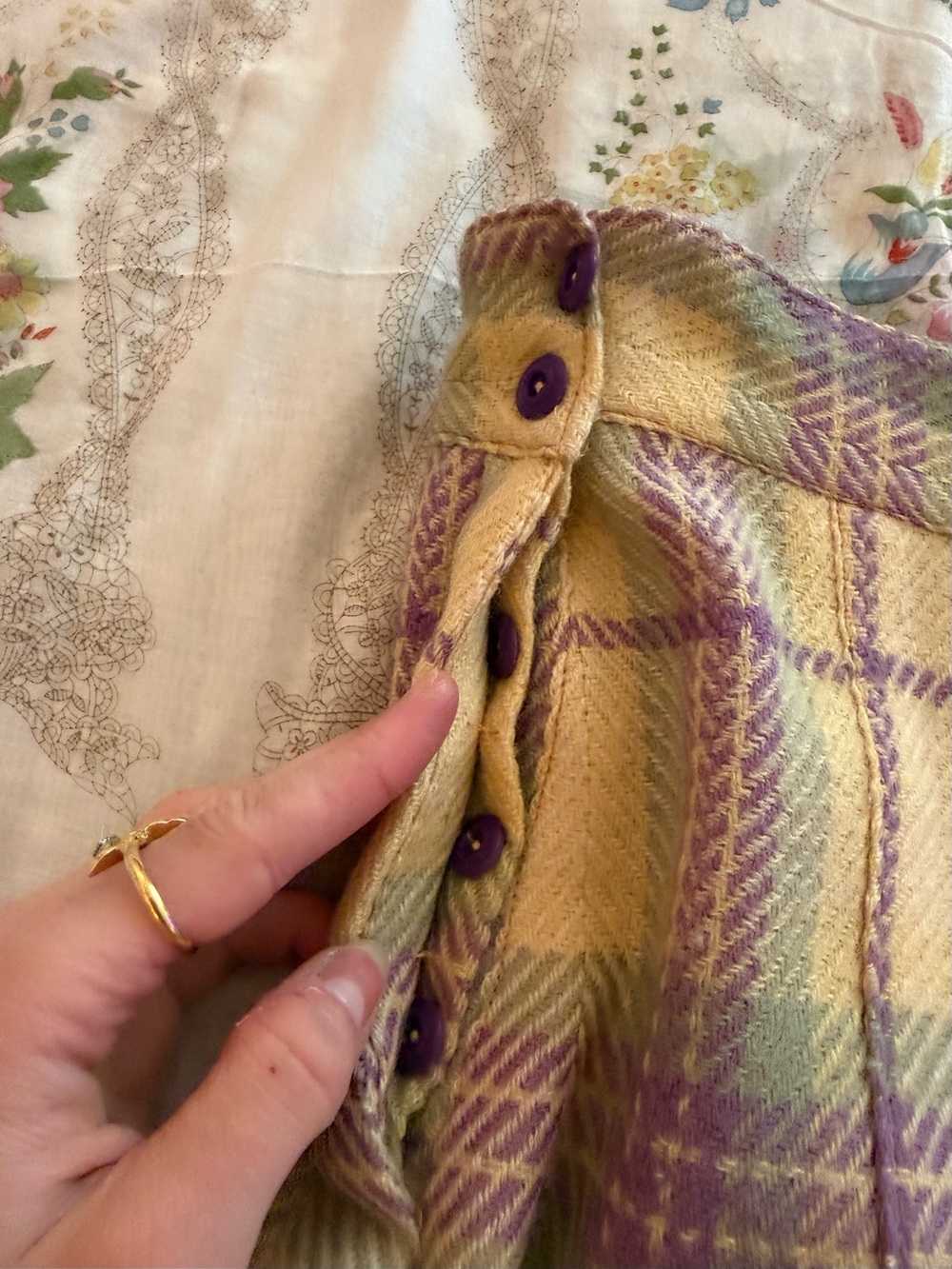 Vintage 1950s Plaid Pleated Midi Skirt Small - Picture 10 of 14